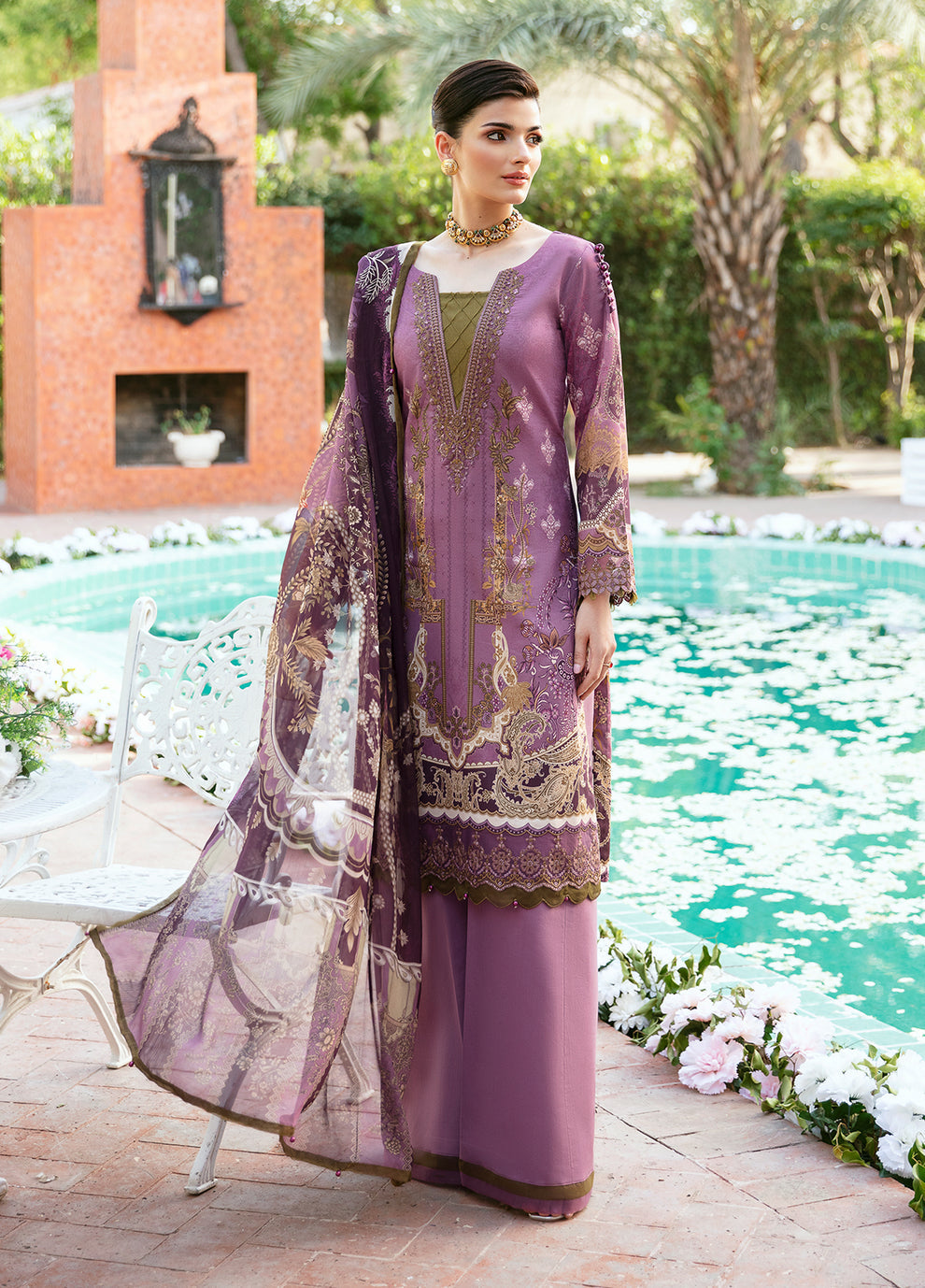 Gulaal | Summer Glow Lawn 24 | ESMERAY (GL-L-24V3-03) by Gulaal - Designer Dress - Type: Ladies Clothes - Available at Libayah - 100% Original