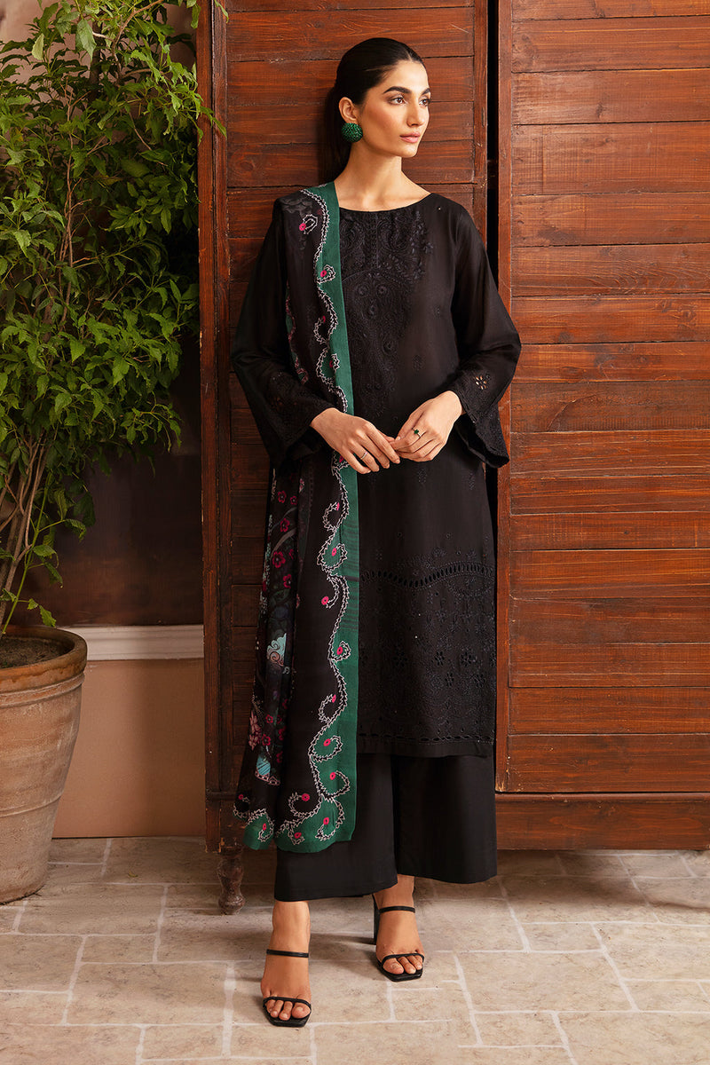 Afsanah | Essentials Lawn | BLACK ORCHID A-05 by Afsanah - Designer Dress - Type: Casuals - Available at Libayah - 100% Original
