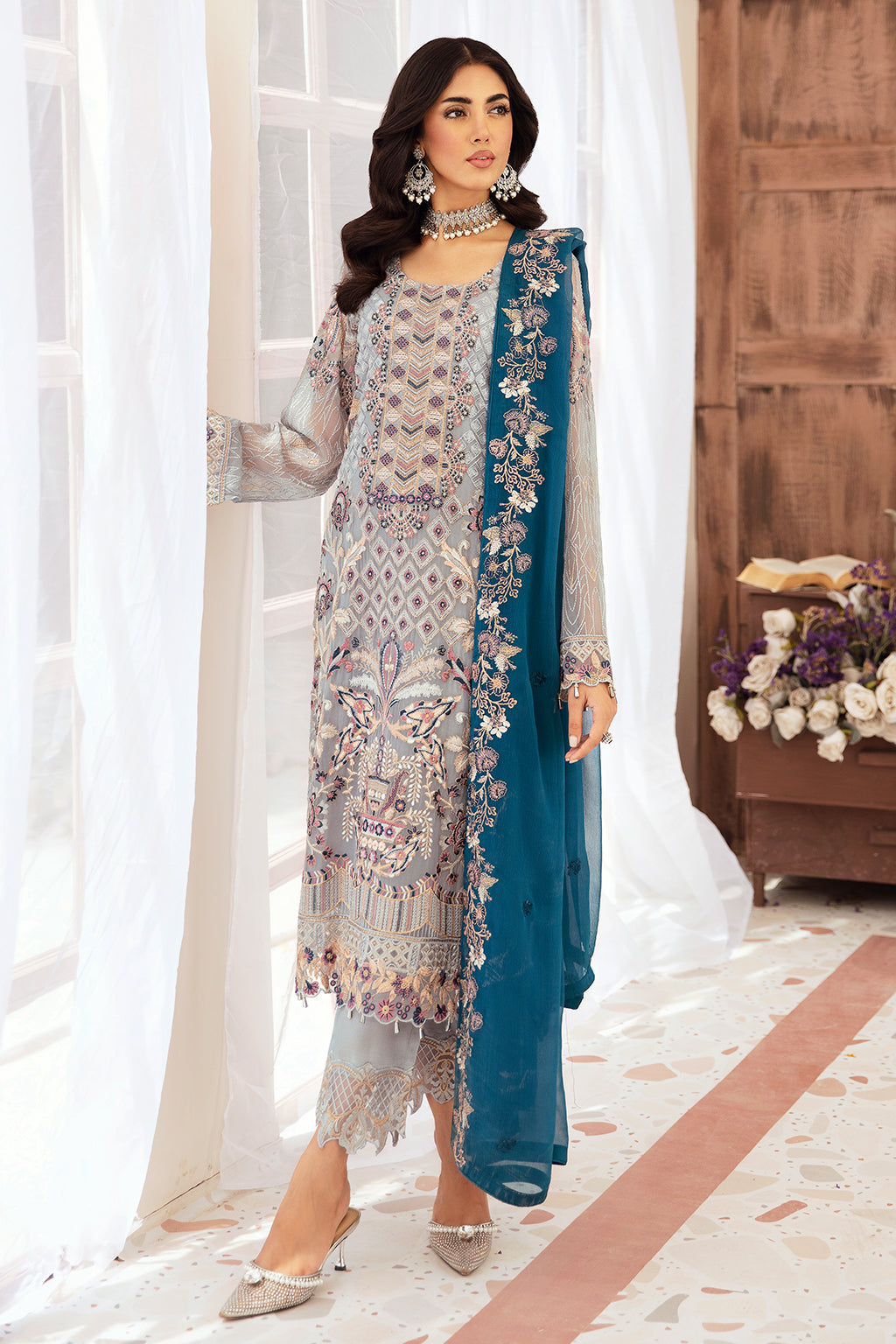 Ramsha | Weightless Chiffon 24 | F-2609 by Ramsha - Designer Dress - Type: Ladies Clothes - Available at Libayah - 100% Original