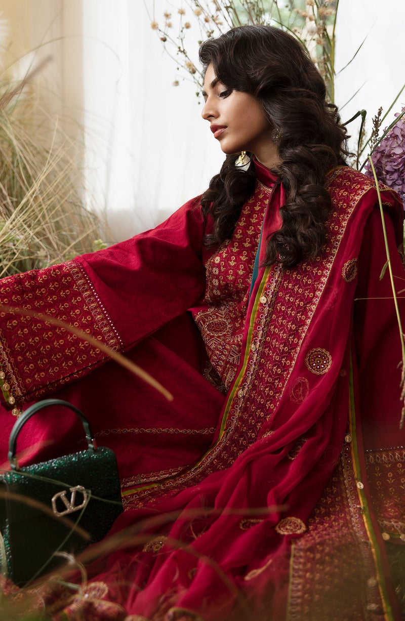 Zevk | Flora Festive Lawn | CHERISH by Zevk - Designer Dress - Type: Ladies Clothes - Available at Libayah - 100% Original