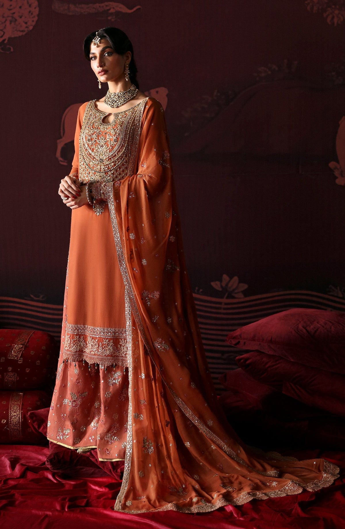 Emaan Adeel | Devdas Formals | LEELA by Emaan Adeel - Designer Dress - Type: Ladies Clothes - Available at Libayah - 100% Original