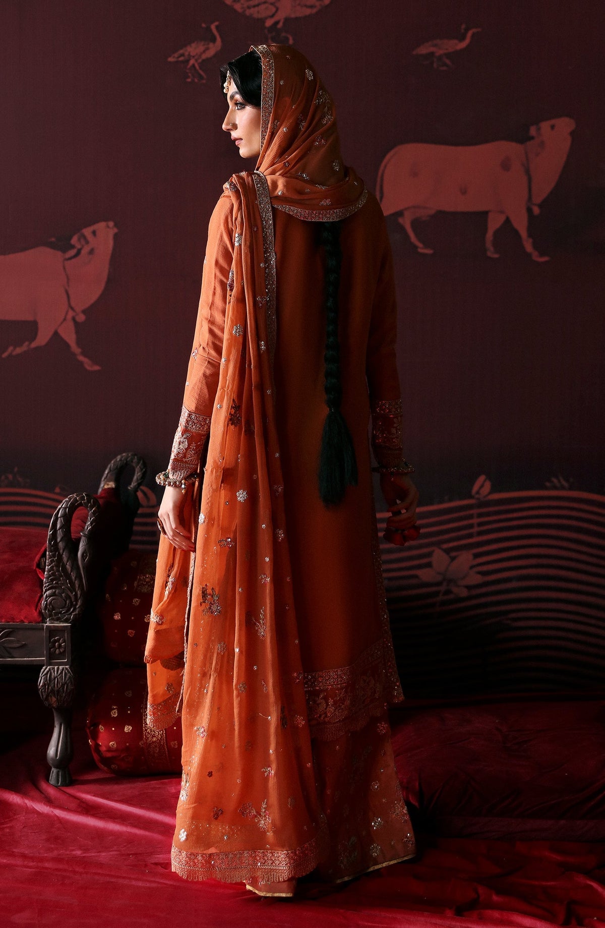 Emaan Adeel | Devdas Formals | LEELA by Emaan Adeel - Designer Dress - Type: Ladies Clothes - Available at Libayah - 100% Original