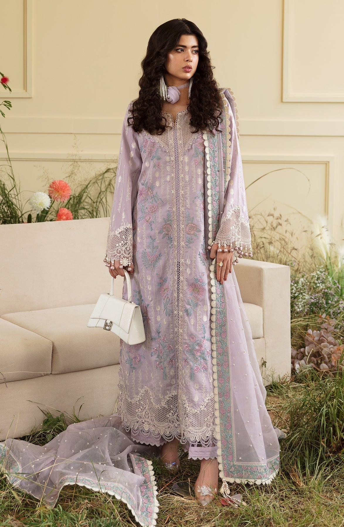 Zevk | Flora Festive Lawn | FLORA by Zevk - Designer Dress - Type: Ladies Clothes - Available at Libayah - 100% Original