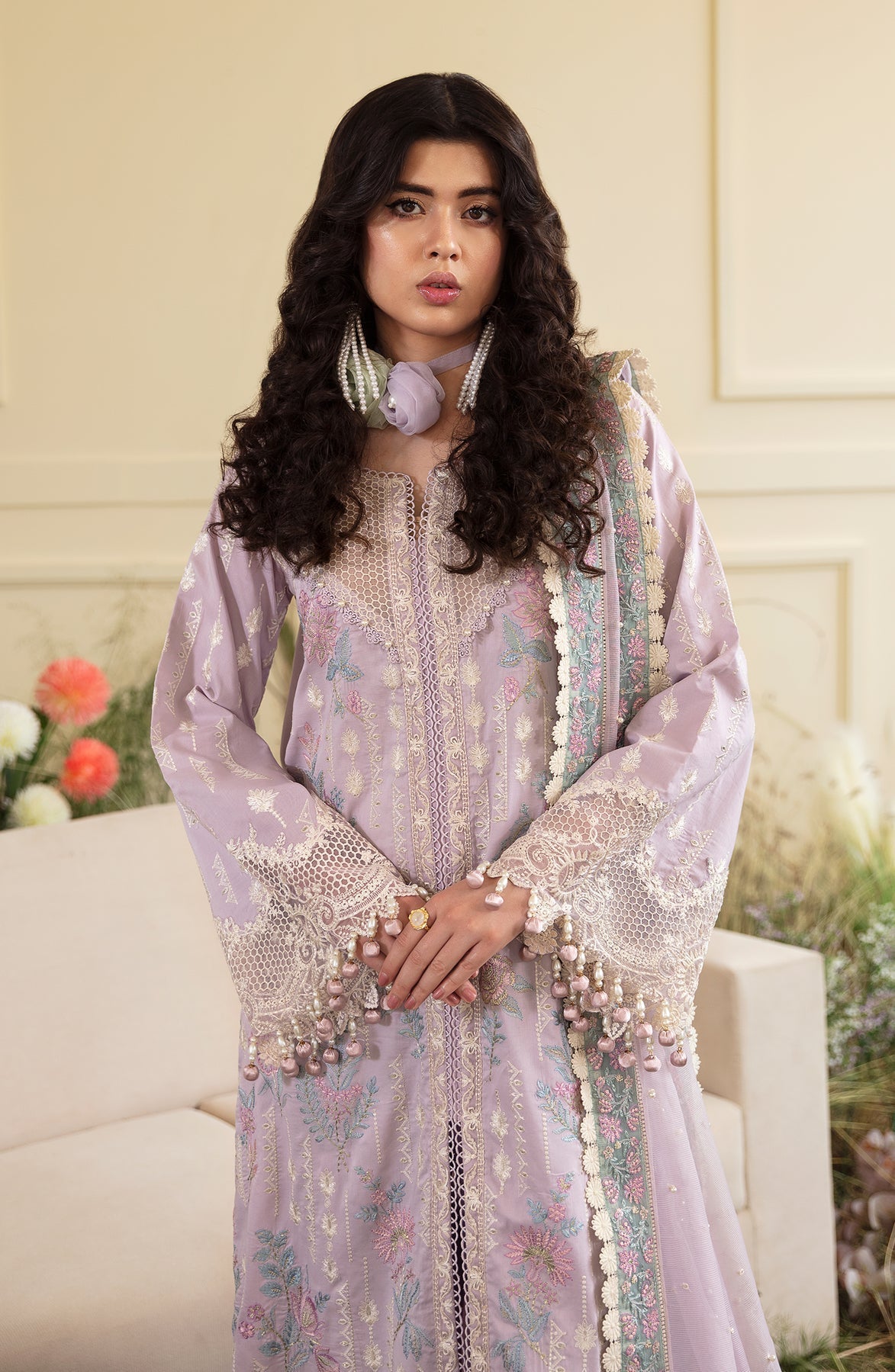 Zevk | Flora Festive Lawn | FLORA by Zevk - Designer Dress - Type: Ladies Clothes - Available at Libayah - 100% Original