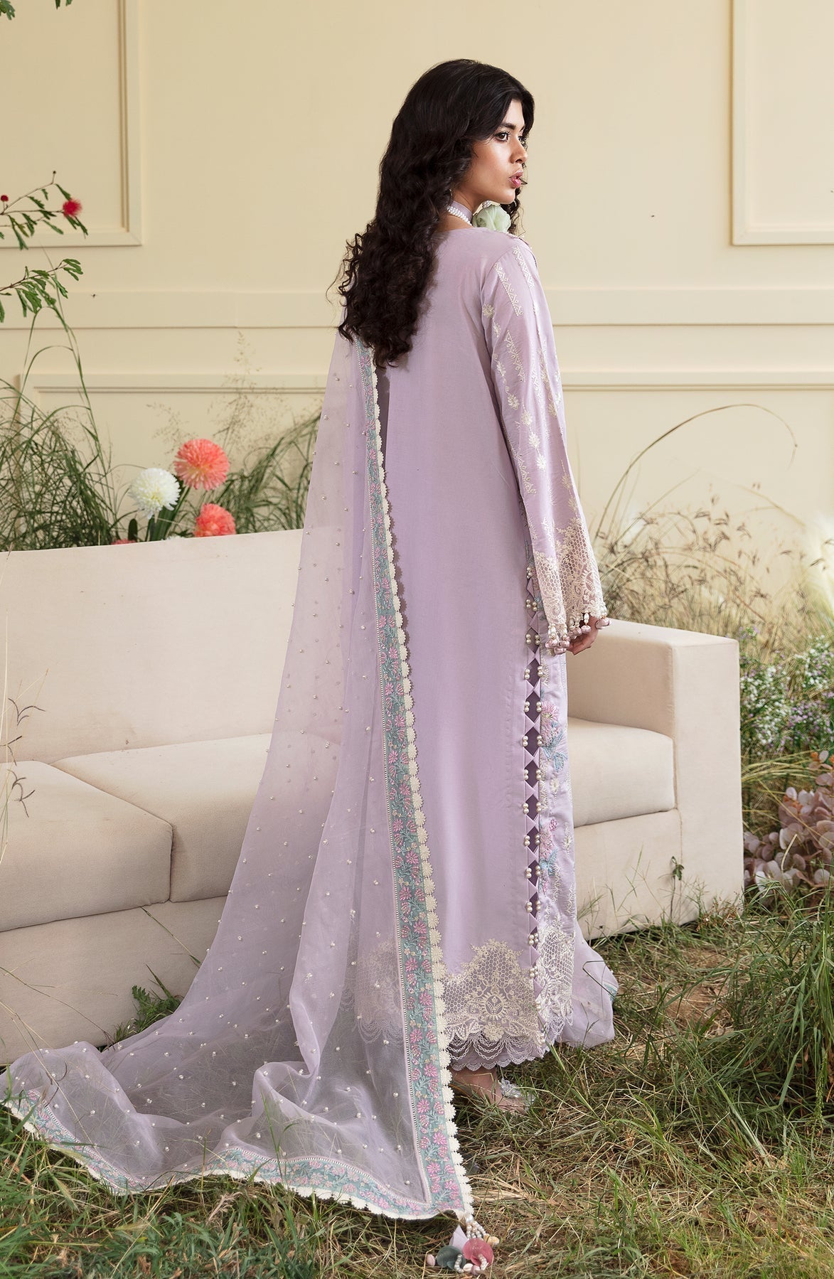 Zevk | Flora Festive Lawn | FLORA by Zevk - Designer Dress - Type: Ladies Clothes - Available at Libayah - 100% Original