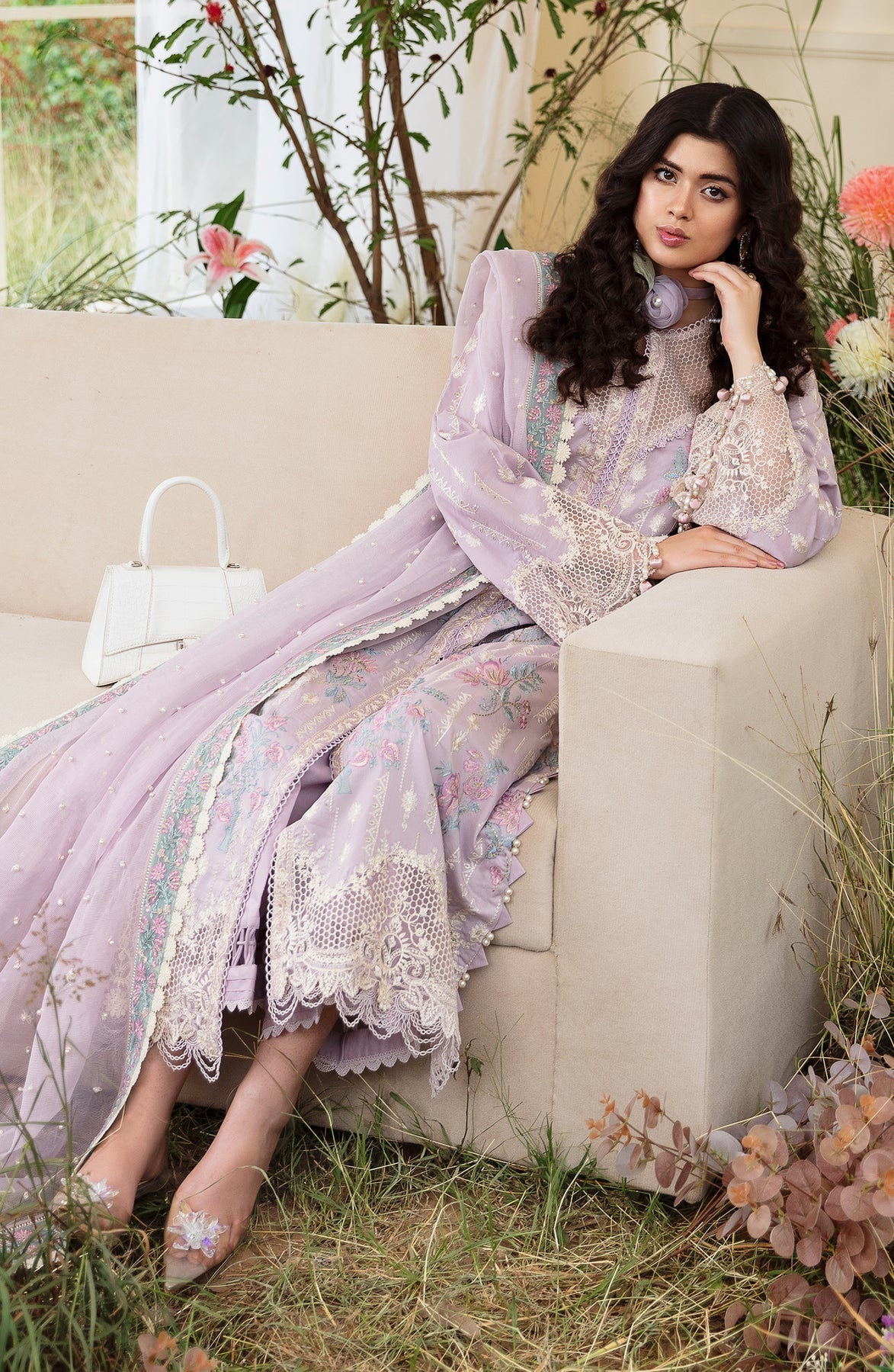 Zevk | Flora Festive Lawn | FLORA by Zevk - Designer Dress - Type: Ladies Clothes - Available at Libayah - 100% Original