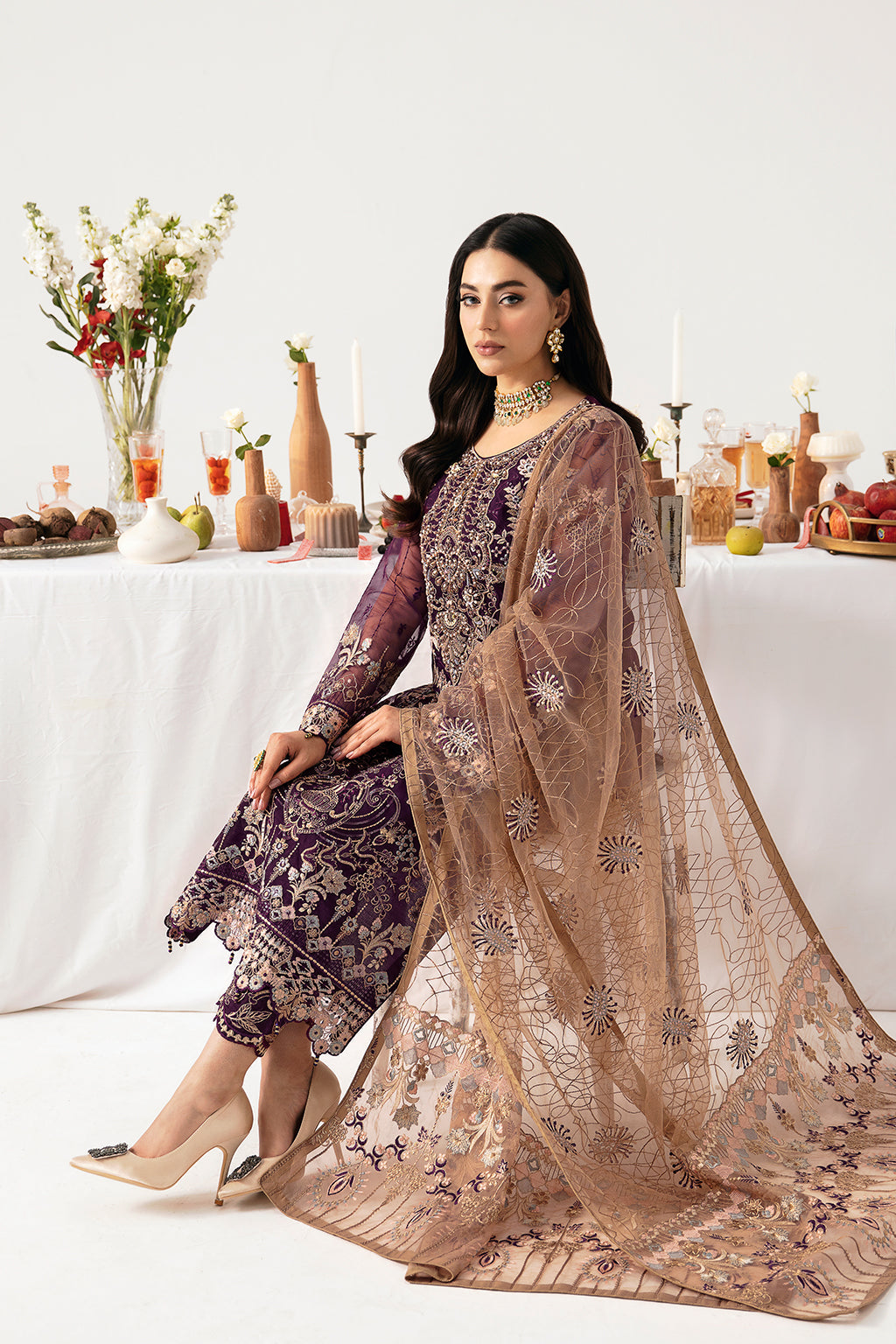 Ramsha | Minhal Organza Collection | M-1109 by Ramsha - Designer Dress - Type: Ladies Clothes - Available at Libayah - 100% Original