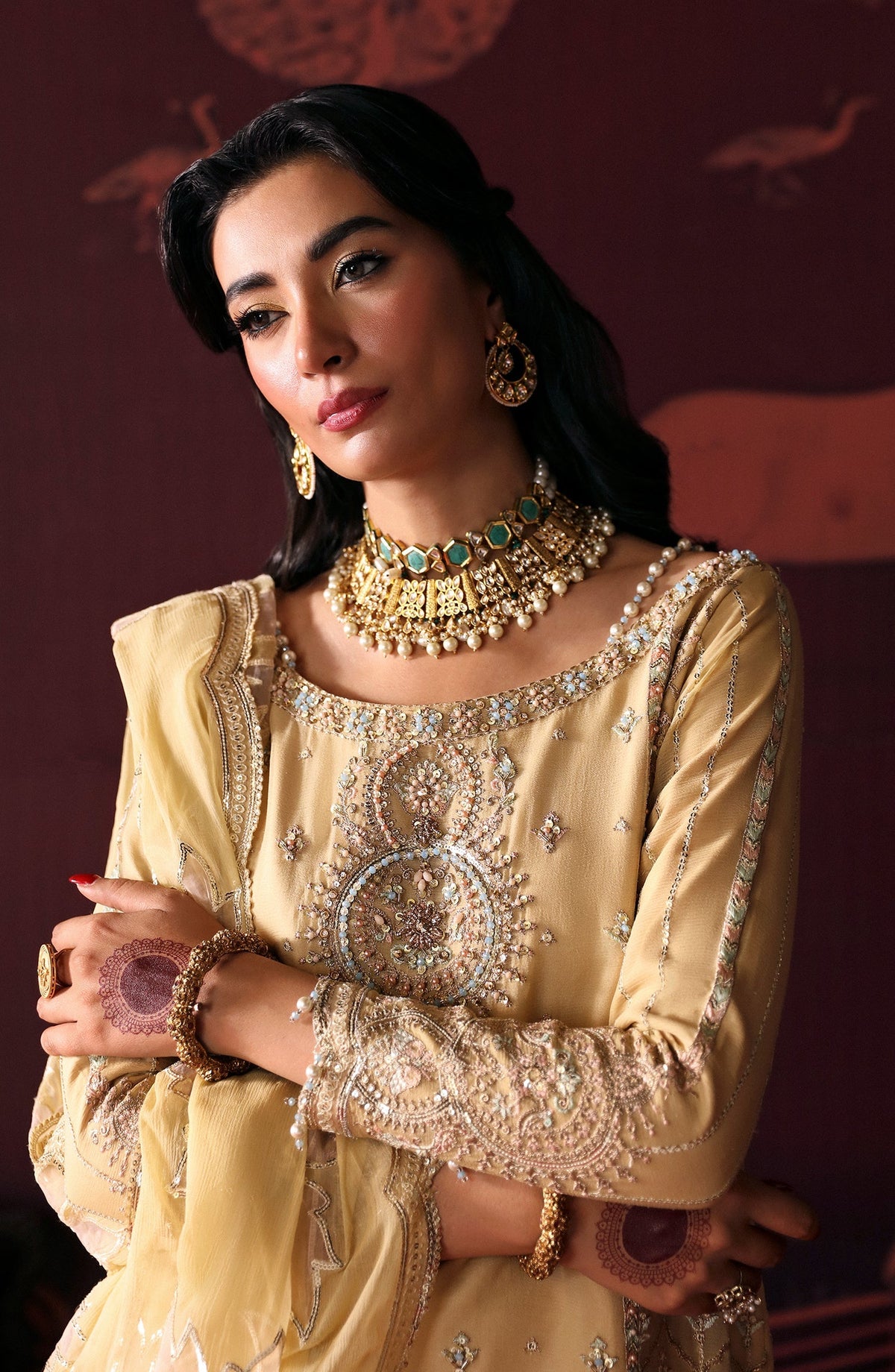 Emaan Adeel | Devdas Formals | MEERA by Emaan Adeel - Designer Dress - Type: Ladies Clothes - Available at Libayah - 100% Original
