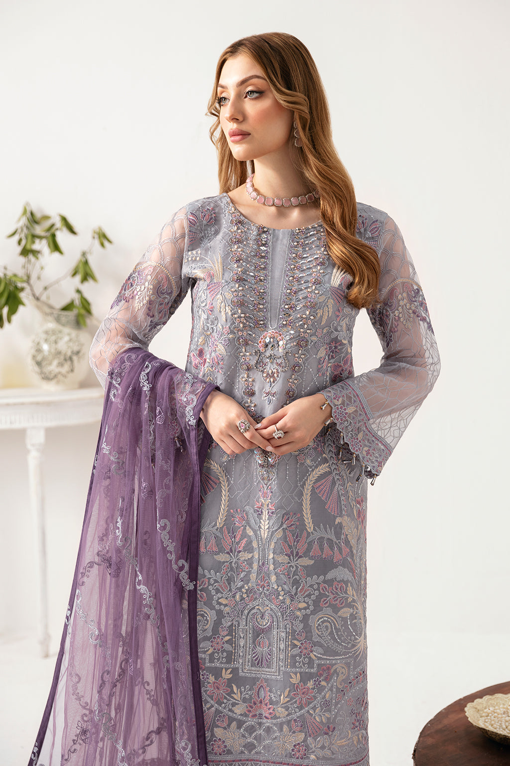 Ramsha | Minhal Organza Collection | M-1104 by Ramsha - Designer Dress - Type: Ladies Clothes - Available at Libayah - 100% Original