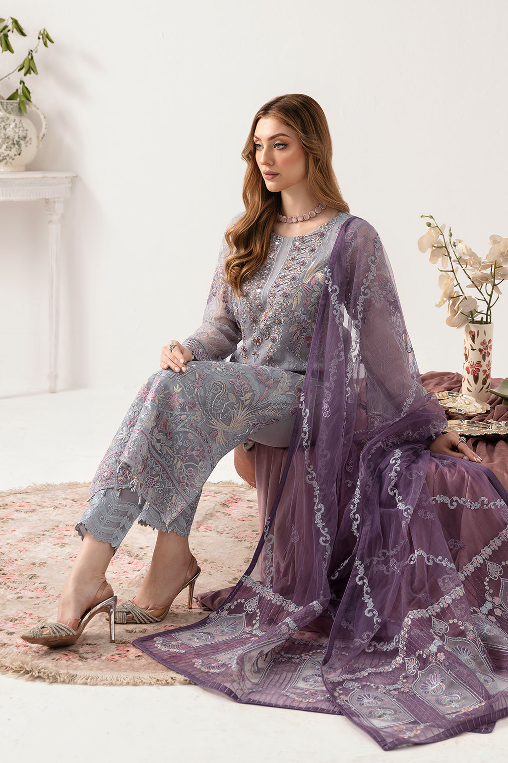 Ramsha | Minhal Organza Collection | M-1104 by Ramsha - Designer Dress - Type: Ladies Clothes - Available at Libayah - 100% Original