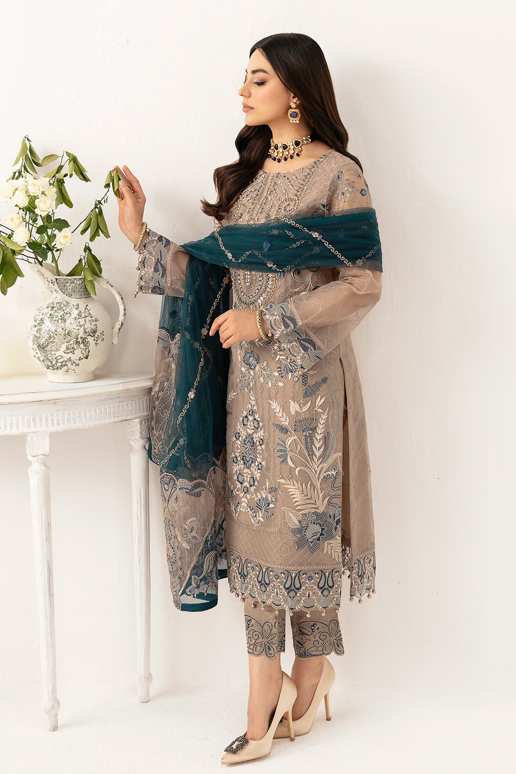 Ramsha | Minhal Organza Collection | M-1106 by Ramsha - Designer Dress - Type: Ladies Clothes - Available at Libayah - 100% Original
