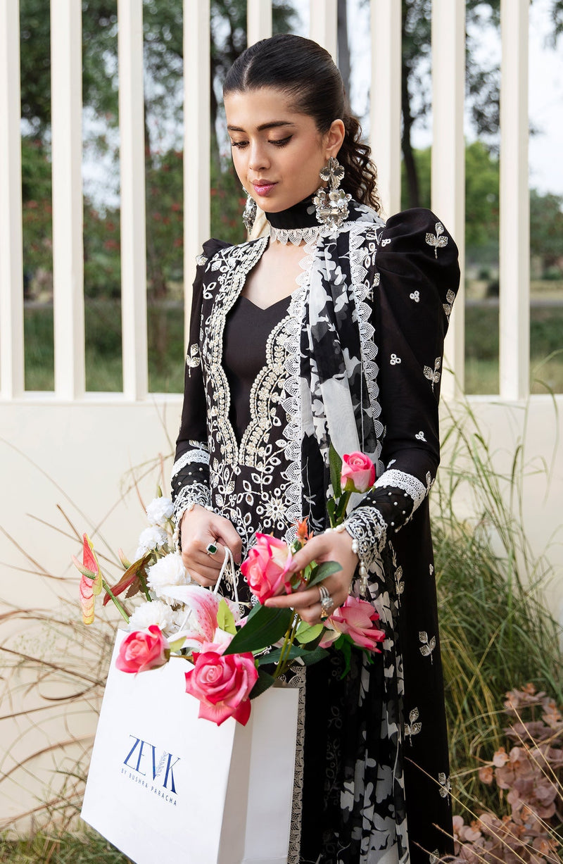 Zevk | Flora Festive Lawn | DUSK by Zevk - Designer Dress - Type: Ladies Clothes - Available at Libayah - 100% Original