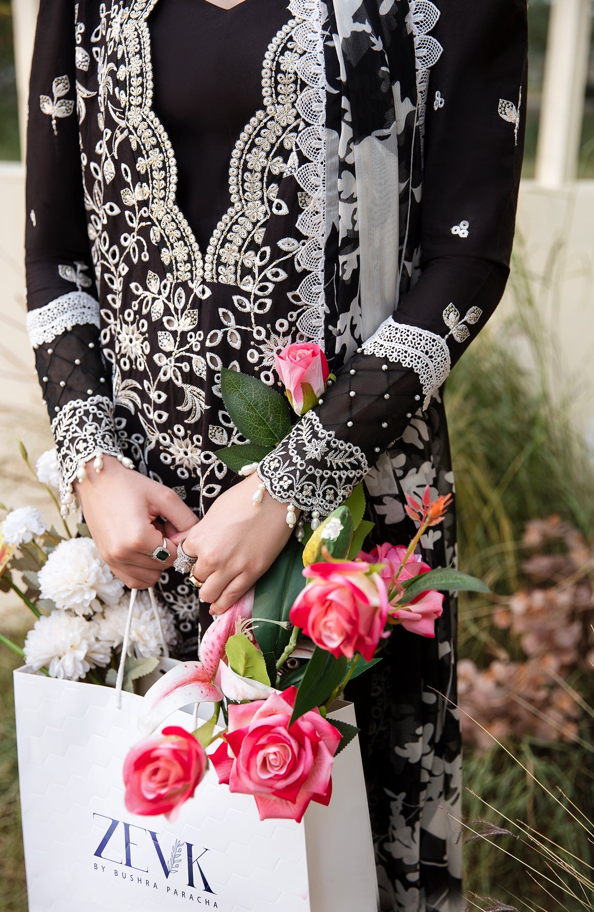 Zevk | Flora Festive Lawn | DUSK by Zevk - Designer Dress - Type: Ladies Clothes - Available at Libayah - 100% Original