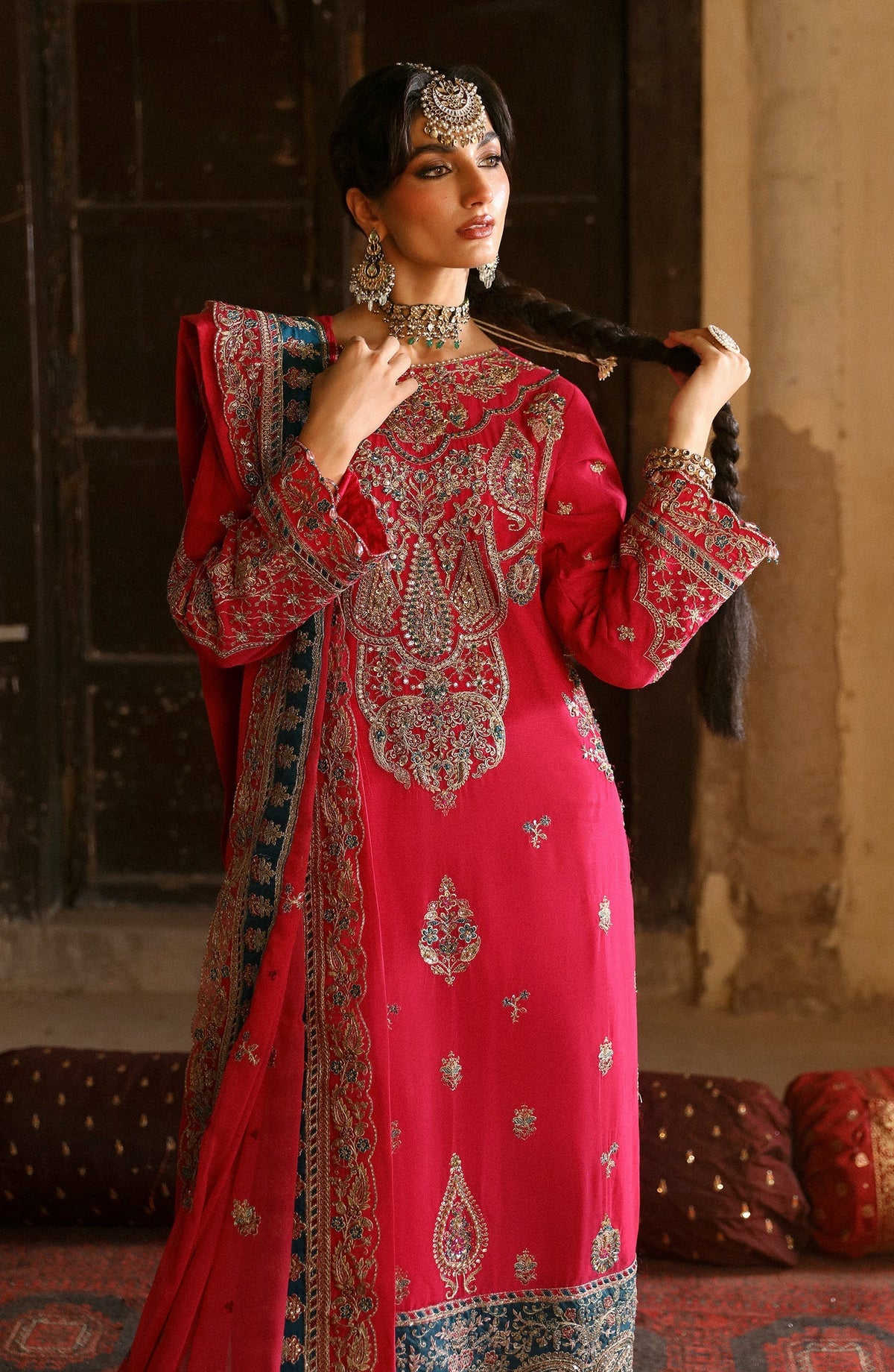 Emaan Adeel | Devdas Formals | SAANVI by Emaan Adeel - Designer Dress - Type: Ladies Clothes - Available at Libayah - 100% Original