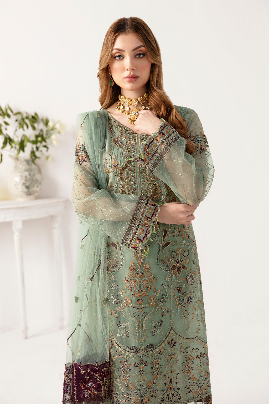 Ramsha | Minhal Organza Collection | M-1108 by Ramsha - Designer Dress - Type: Ladies Clothes - Available at Libayah - 100% Original