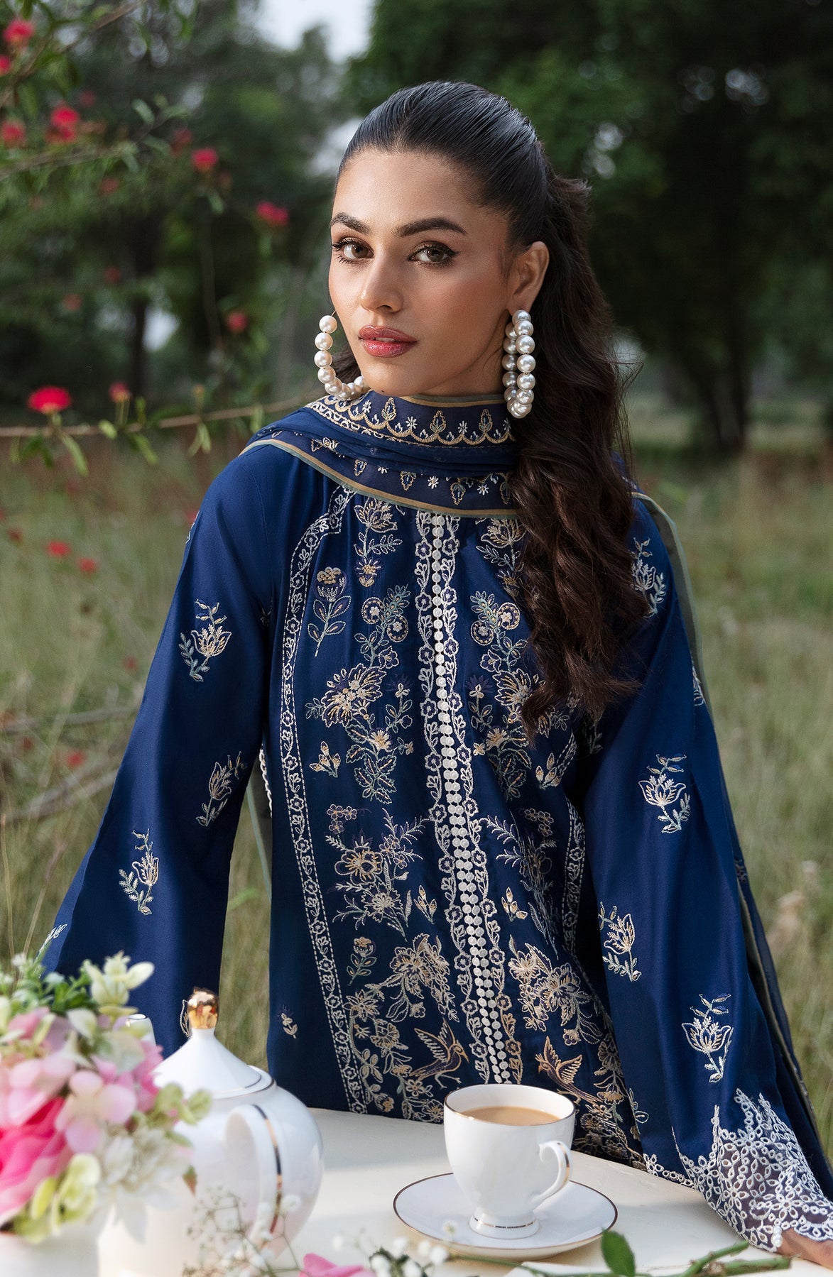 Zevk | Flora Festive Lawn | DAISY by Zevk - Designer Dress - Type: Ladies Clothes - Available at Libayah - 100% Original