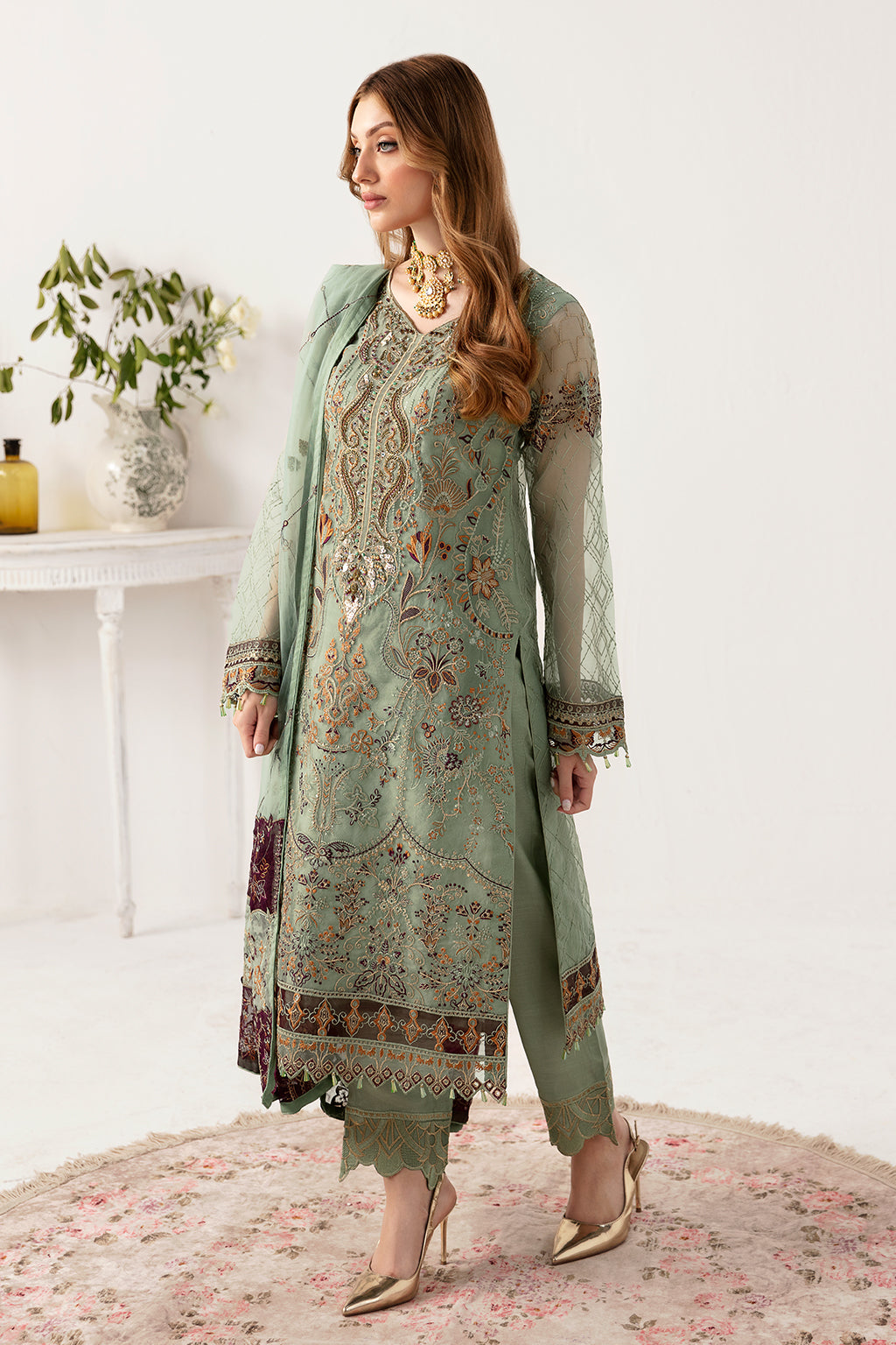 Ramsha | Minhal Organza Collection | M-1108 by Ramsha - Designer Dress - Type: Ladies Clothes - Available at Libayah - 100% Original