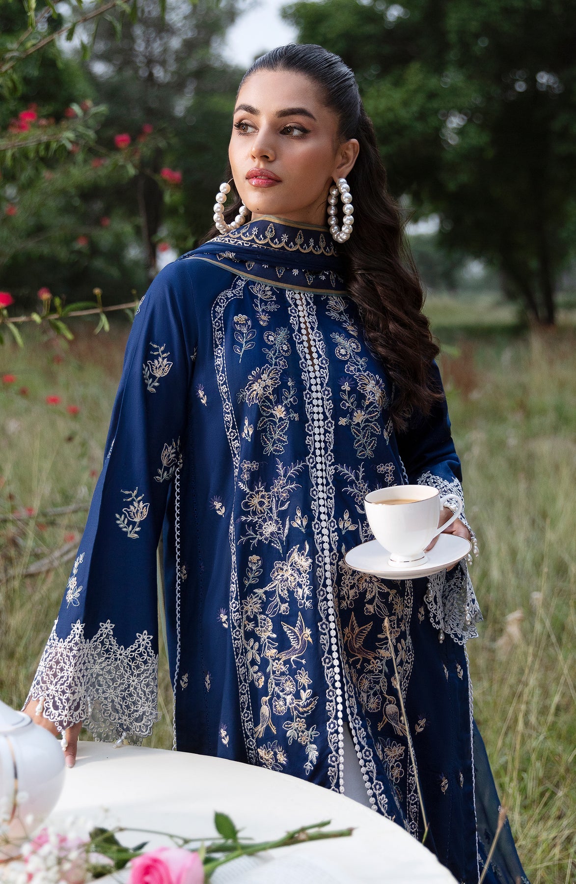 Zevk | Flora Festive Lawn | DAISY by Zevk - Designer Dress - Type: Ladies Clothes - Available at Libayah - 100% Original
