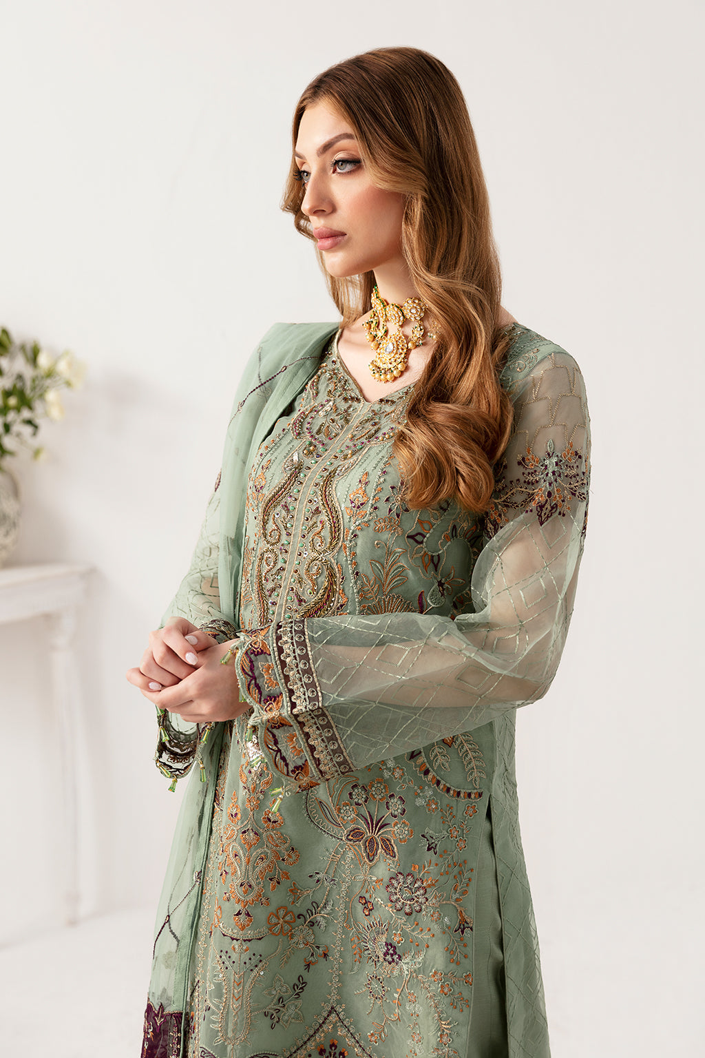 Ramsha | Minhal Organza Collection | M-1108 by Ramsha - Designer Dress - Type: Ladies Clothes - Available at Libayah - 100% Original