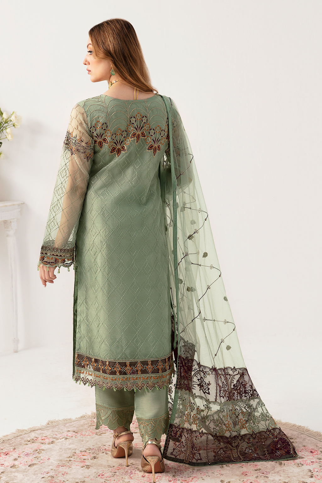 Ramsha | Minhal Organza Collection | M-1108 by Ramsha - Designer Dress - Type: Ladies Clothes - Available at Libayah - 100% Original