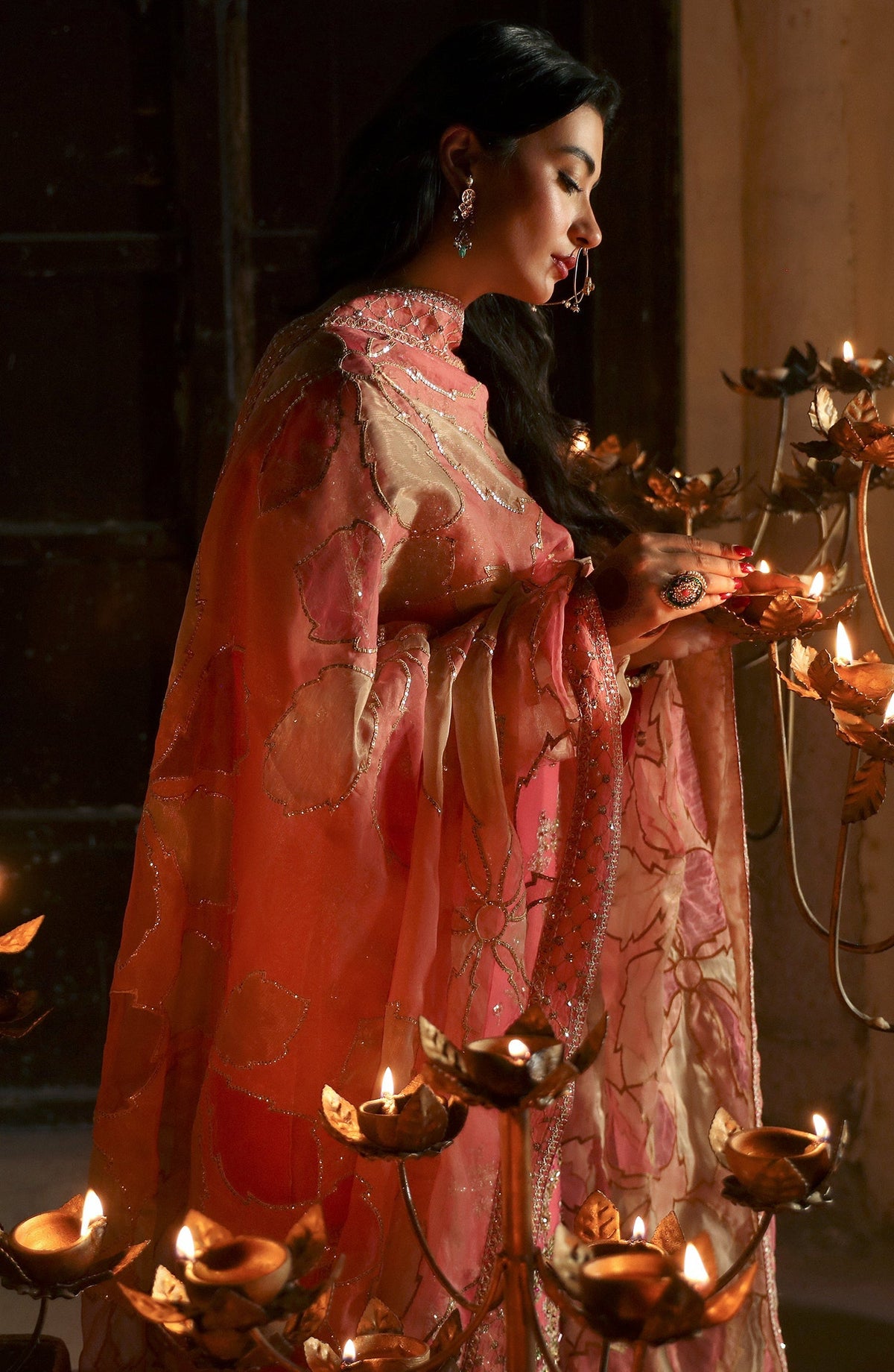 Emaan Adeel | Devdas Formals | ZAARBAKHT by Emaan Adeel - Designer Dress - Type: Ladies Clothes - Available at Libayah - 100% Original