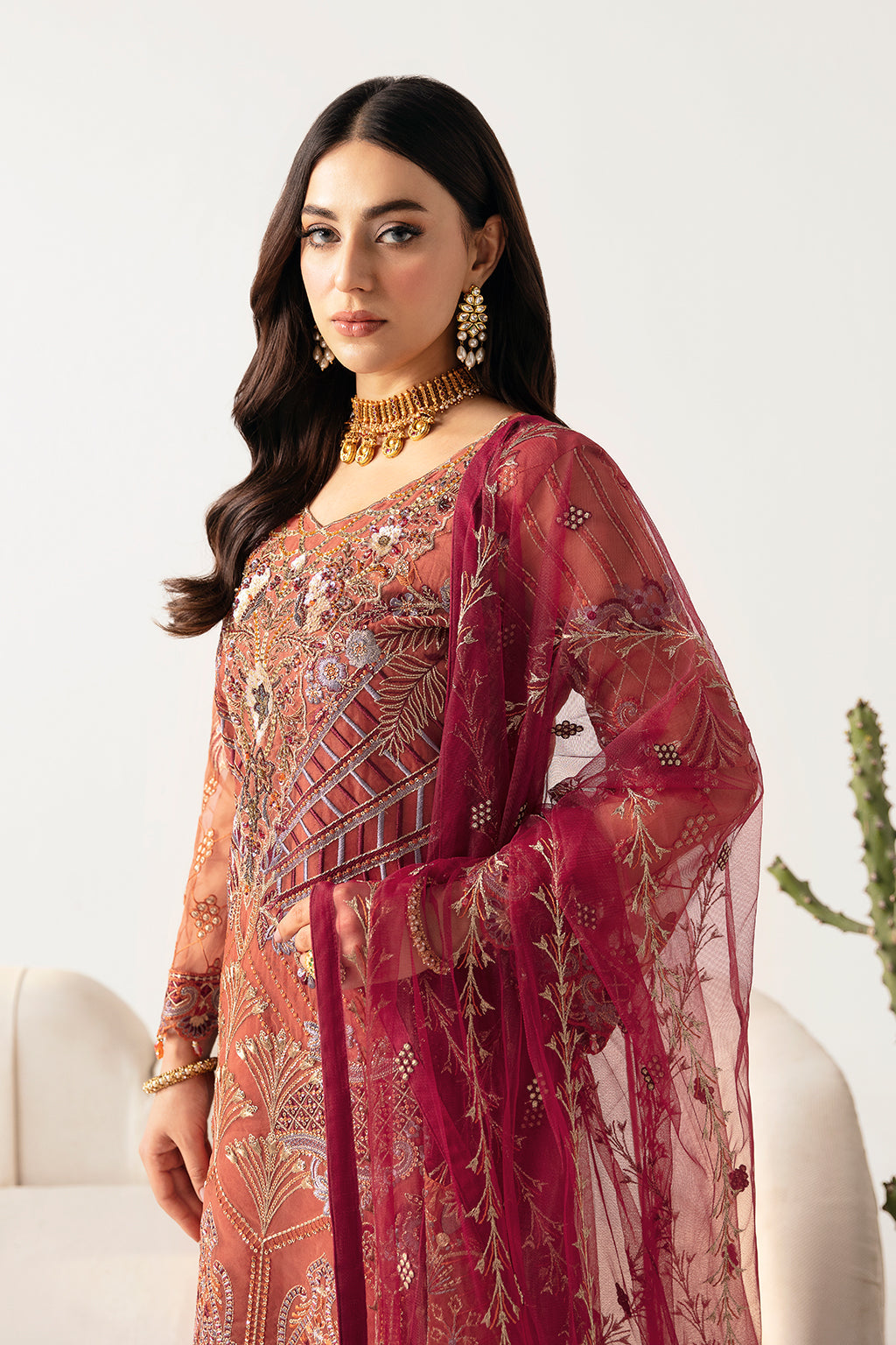 Ramsha | Minhal Organza Collection | M-1103 by Ramsha - Designer Dress - Type: Ladies Clothes - Available at Libayah - 100% Original