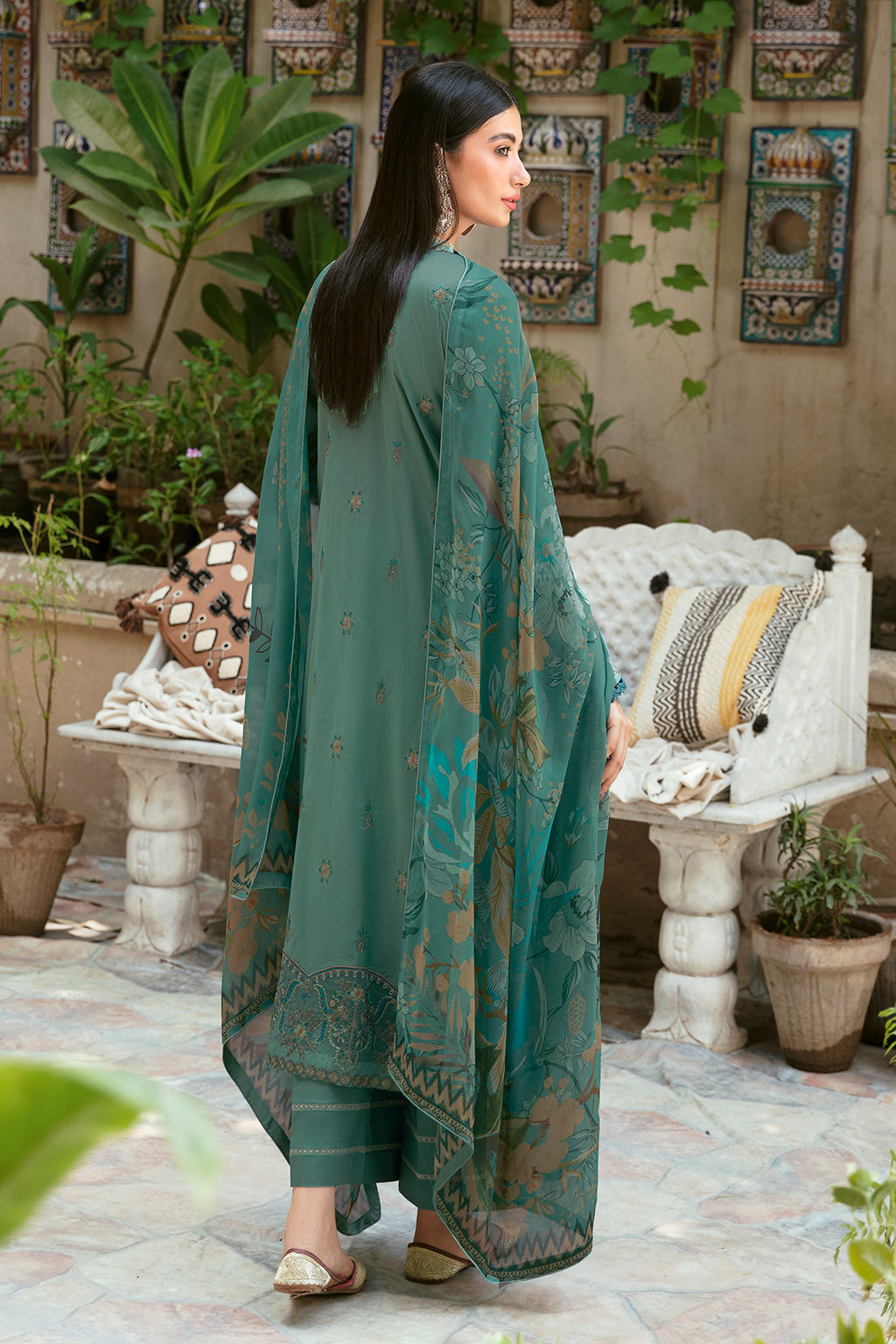 Ramsha | Luxury Lawn 24 | L-804 by Ramsha - Designer Dress - Type: Ladies Clothes - Available at Libayah - 100% Original