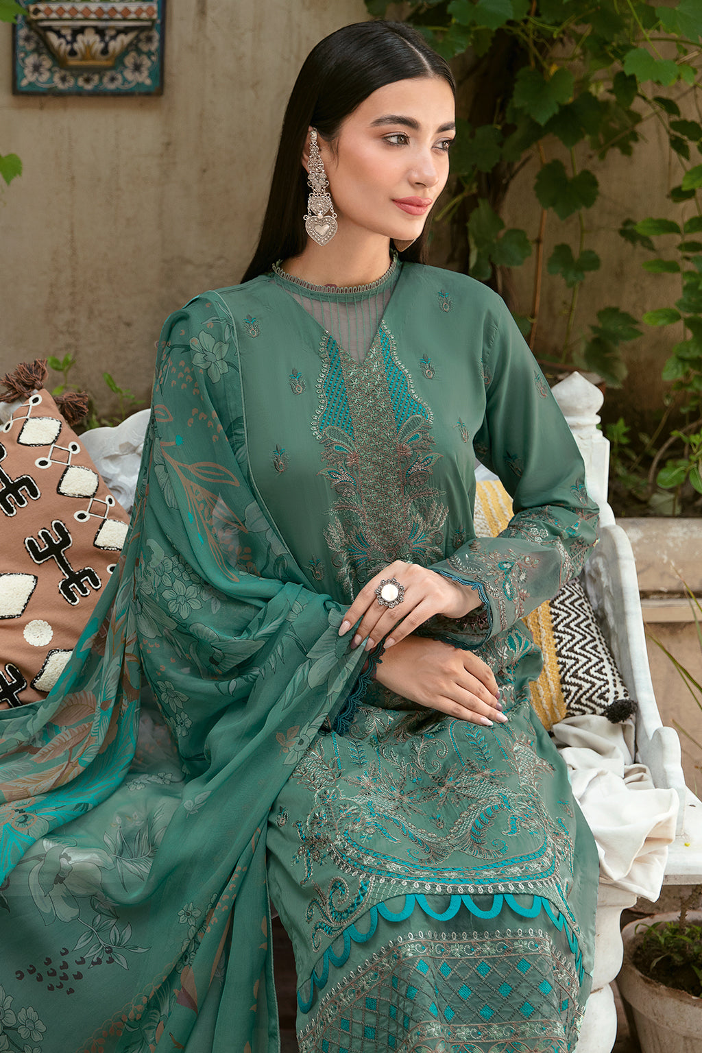 Ramsha | Luxury Lawn 24 | L-804 by Ramsha - Designer Dress - Type: Ladies Clothes - Available at Libayah - 100% Original
