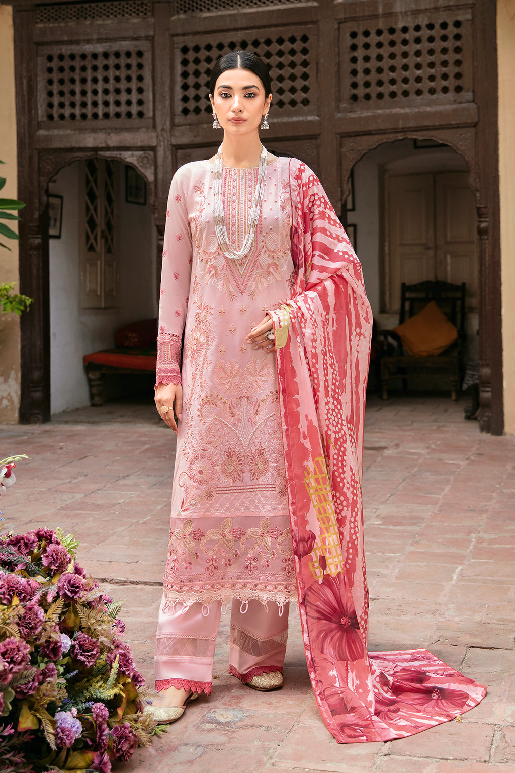 Ramsha | Mashaal Luxury Lawn | L-806 by Ramsha - Designer Dress - Type: Ladies Clothes - Available at Libayah - 100% Original