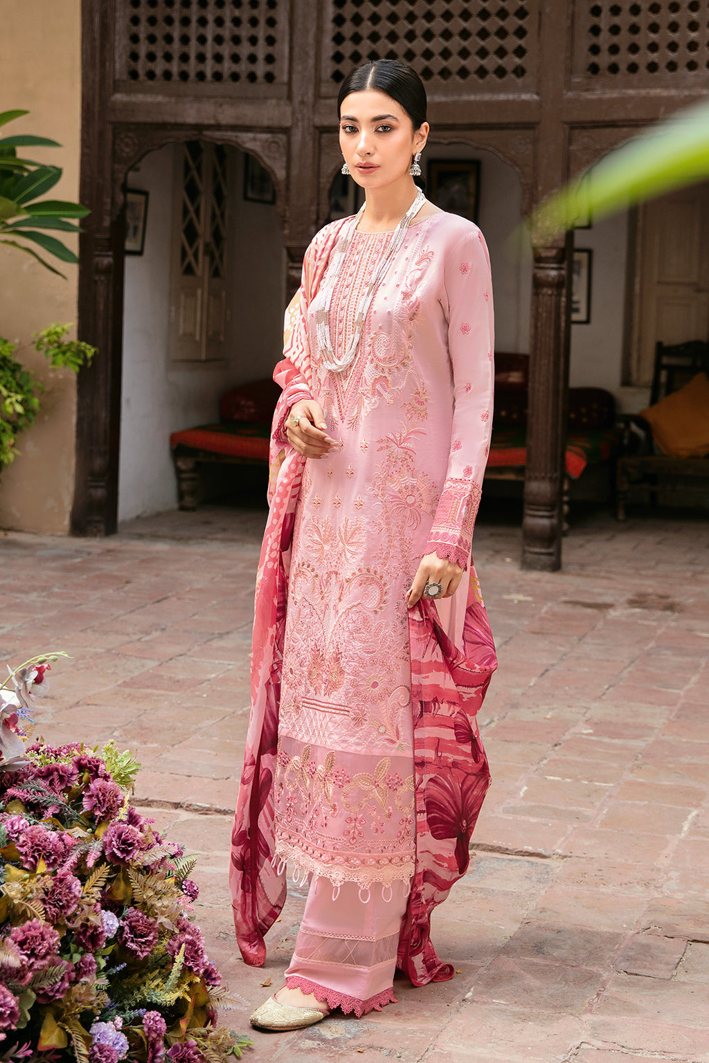 Ramsha | Mashaal Luxury Lawn | L-806 by Ramsha - Designer Dress - Type: Ladies Clothes - Available at Libayah - 100% Original