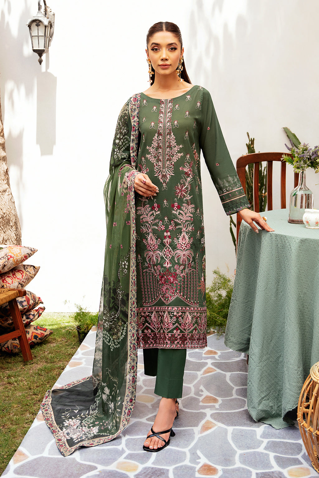 Ramsha | Luxury Lawn 24 | L-1210 by Ramsha - Designer Dress - Type: Ladies Clothes - Available at Libayah - 100% Original
