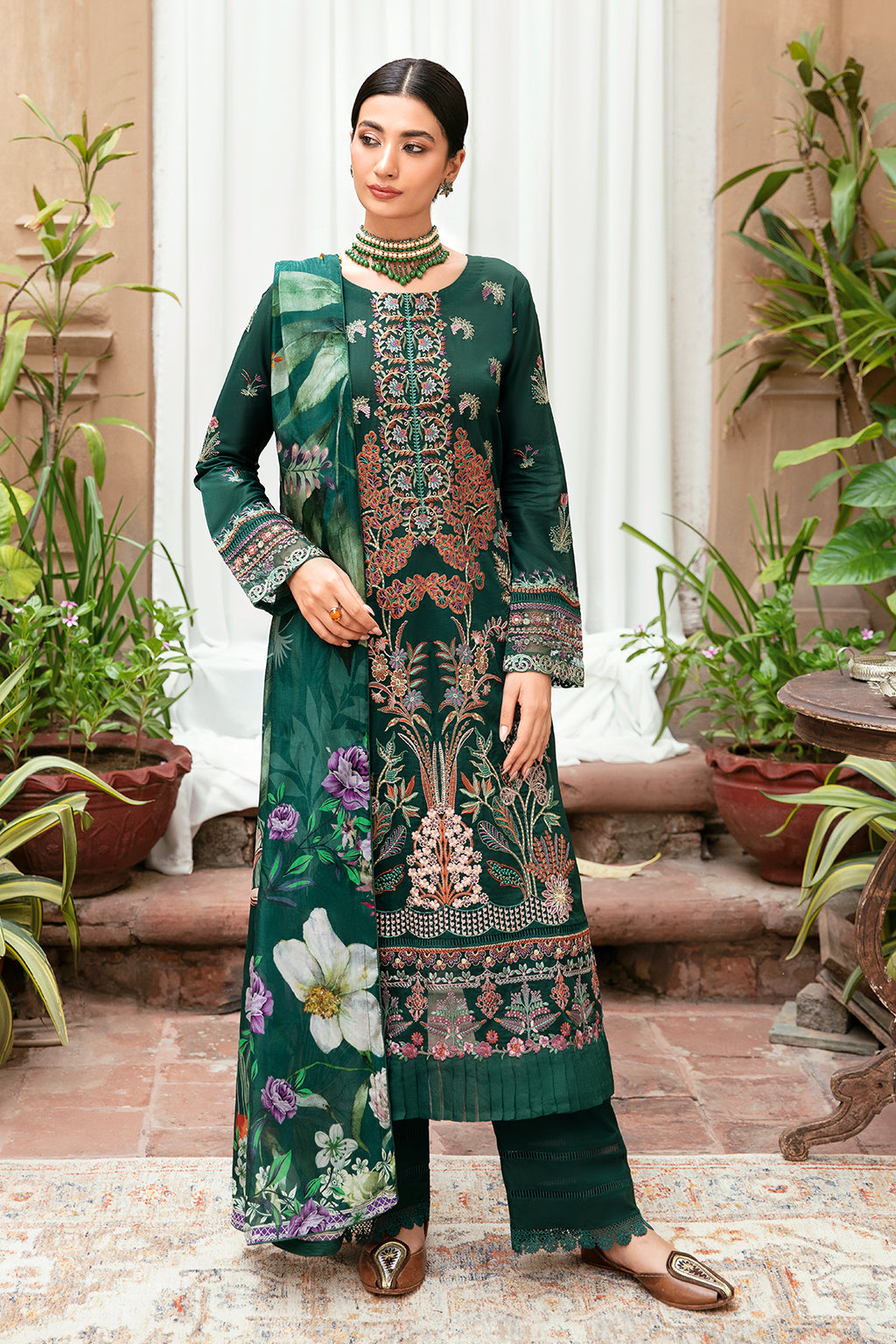 Ramsha | Mashaal Luxury Lawn | L-801 by Ramsha - Designer Dress - Type: Ladies Clothes - Available at Libayah - 100% Original