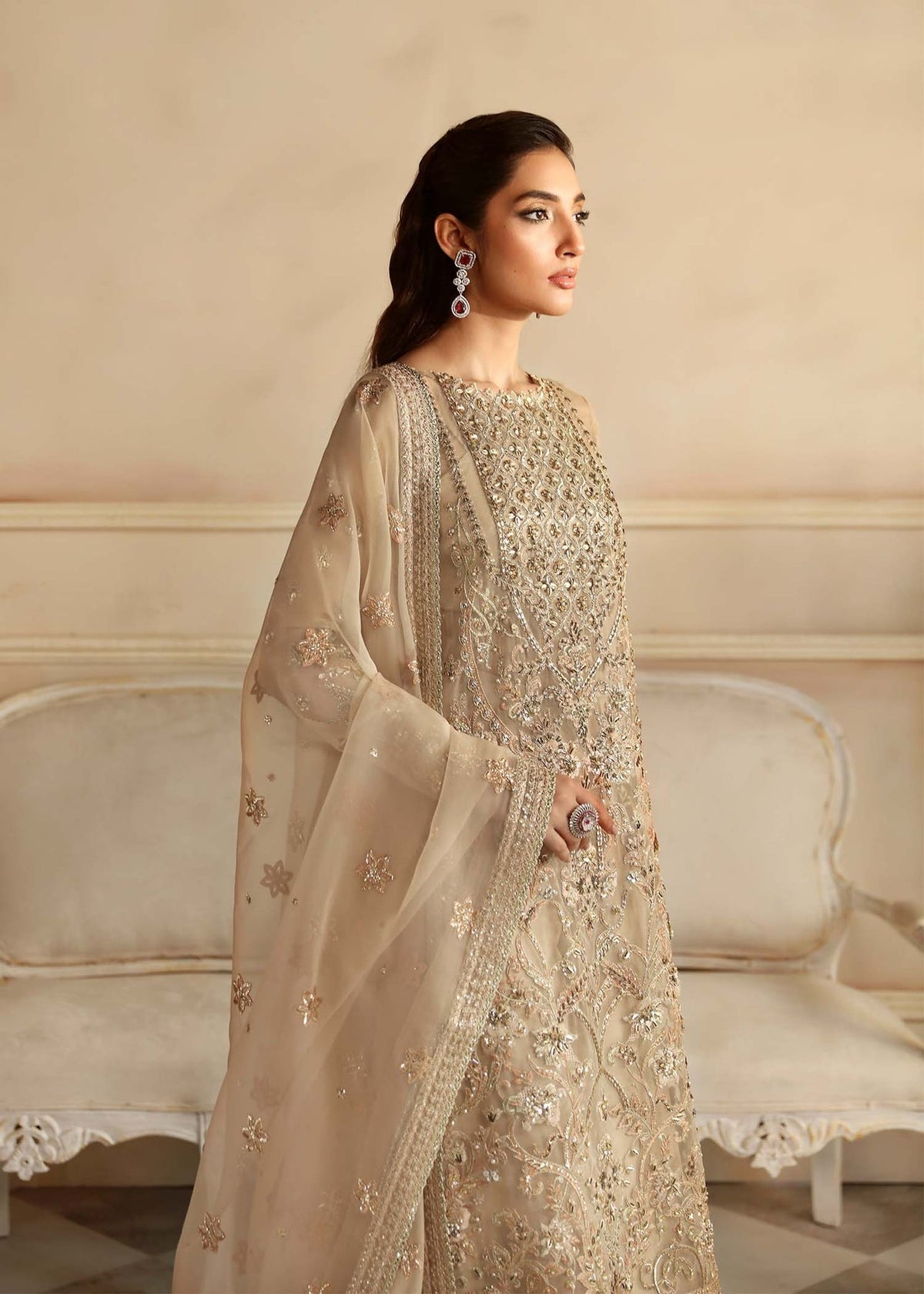 Akbar Aslam | Aleia Luxury Formals | Nacar by Akbar Aslam - Designer Dress - Type: Bridal - Available at Libayah - 100% Original