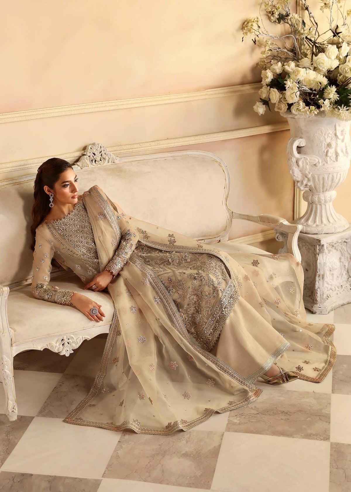Akbar Aslam | Aleia Luxury Formals | Nacar by Akbar Aslam - Designer Dress - Type: Bridal - Available at Libayah - 100% Original