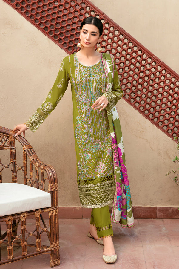 Ramsha | Mashaal Luxury Lawn | L-807 by Ramsha - Designer Dress - Type: Ladies Clothes - Available at Libayah - 100% Original