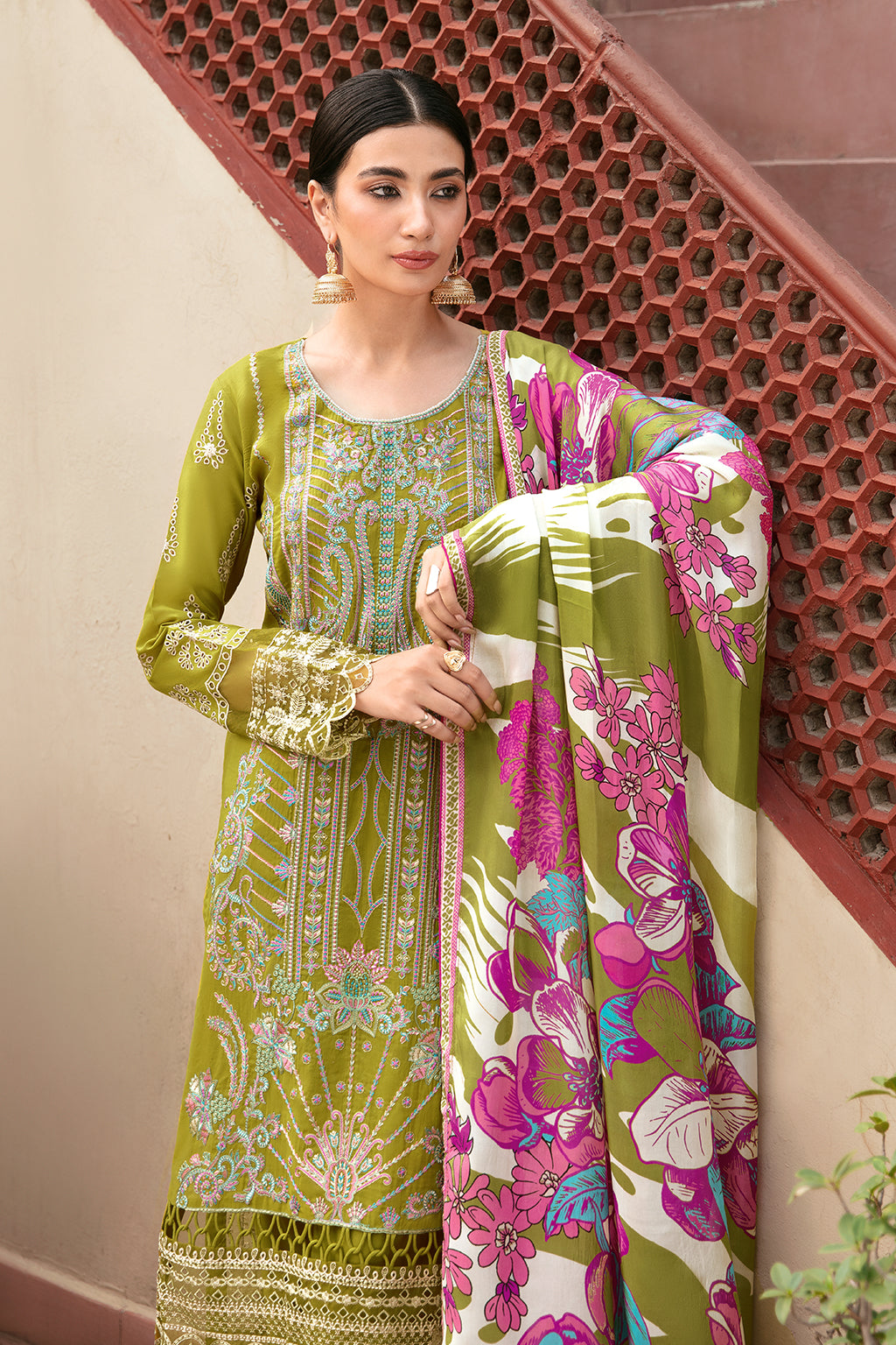 Ramsha | Mashaal Luxury Lawn | L-807 by Ramsha - Designer Dress - Type: Ladies Clothes - Available at Libayah - 100% Original