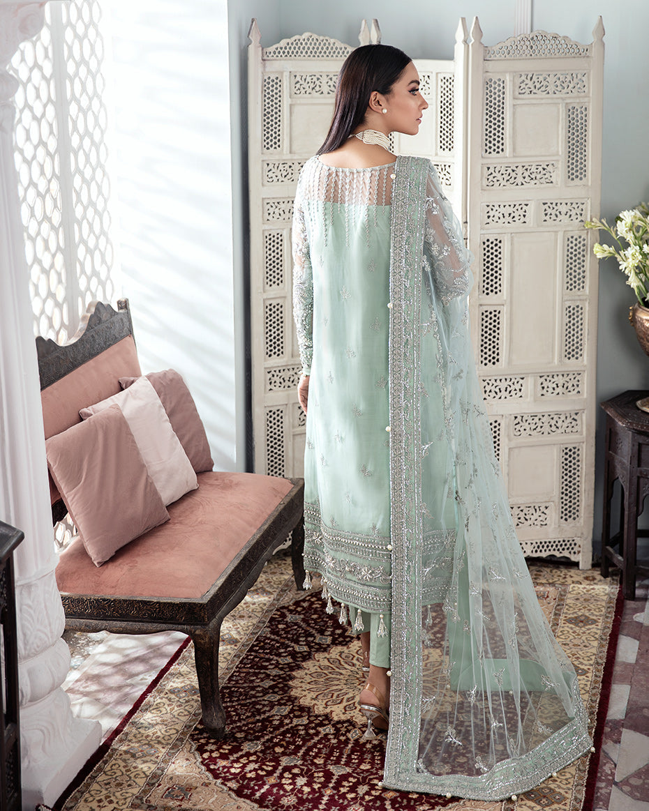 Gulaal | Wedding Formals | Zeba Embroidered Net 3-Piece Suit WS-21 by Gulaal - Designer Dress - Type: Ladies Clothes - Available at Libayah - 100% Original