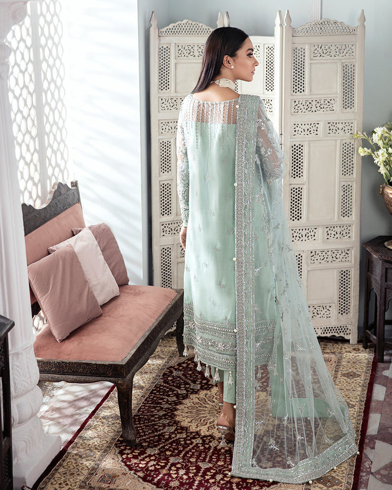 Gulaal | Wedding Formals | Zeba Embroidered Net 3-Piece Suit WS-21 by Gulaal - Designer Dress - Type: Ladies Clothes - Available at Libayah - 100% Original