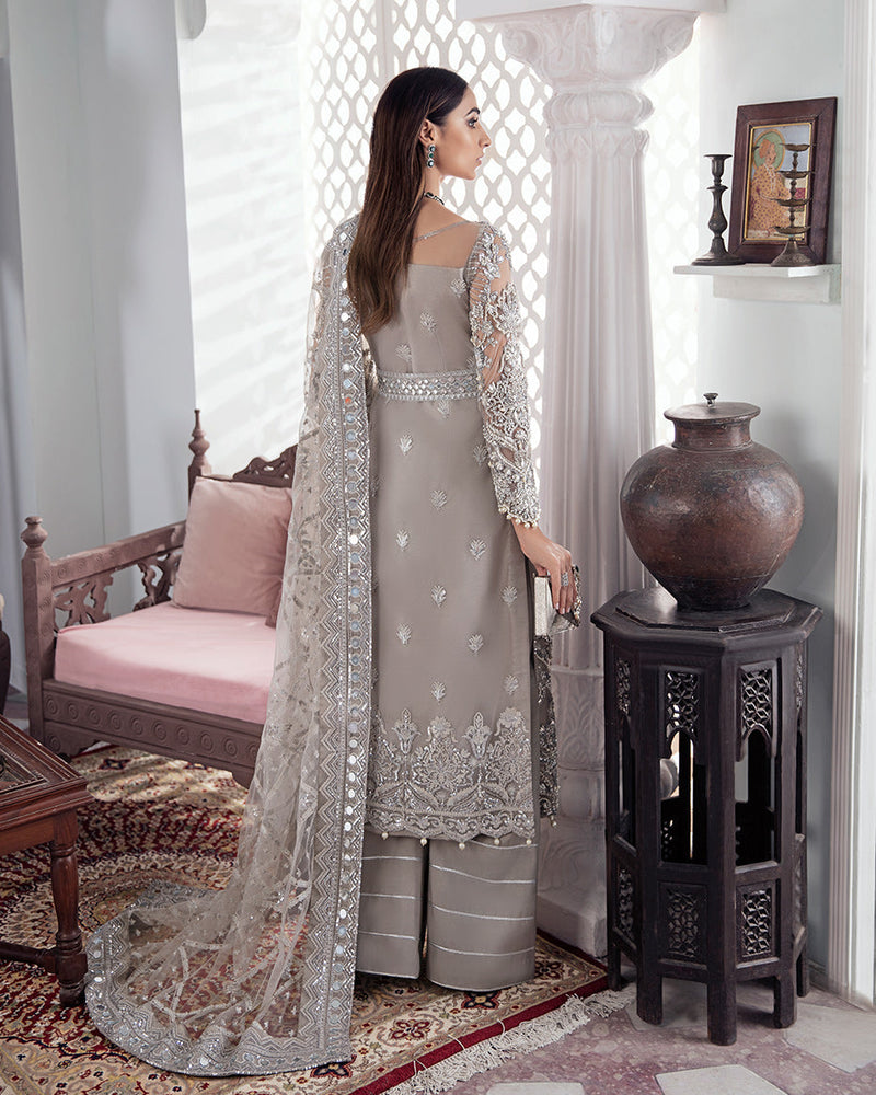 Gulaal | Wedding Formals | Gulnoor Embroidered Net 3-Piece Suit WS-18 by Gulaal - Designer Dress - Type: Ladies Clothes - Available at Libayah - 100% Original