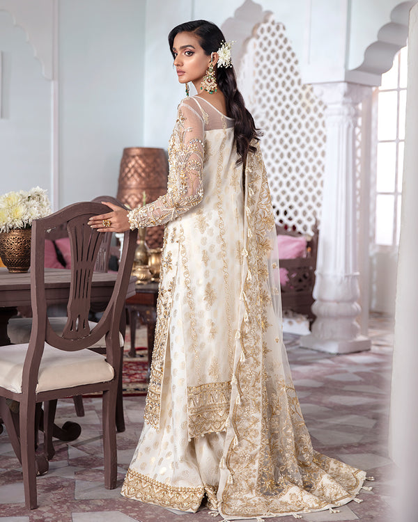 Gulaal | Wedding Formals | Shehnaz Embroidered Net 3-Piece Suit WS-11 by Gulaal - Designer Dress - Type: Ladies Clothes - Available at Libayah - 100% Original