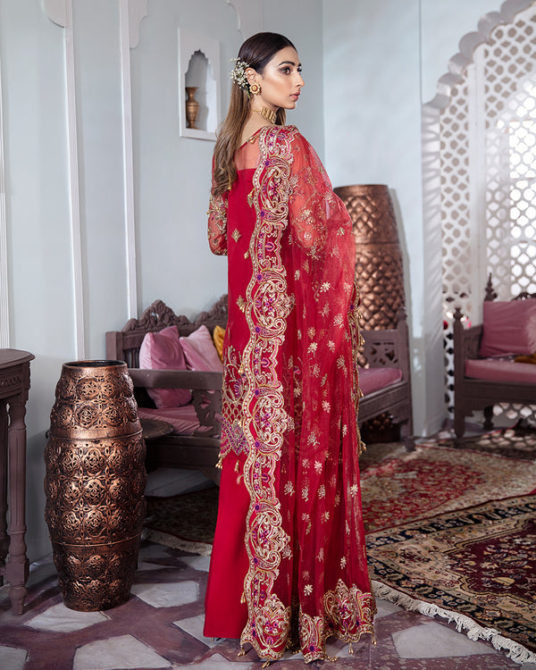 Gulaal | Wedding Formals | Tamanah Embroidered Net 3-Piece Suit WS-12 by Gulaal - Designer Dress - Type: Ladies Clothes - Available at Libayah - 100% Original