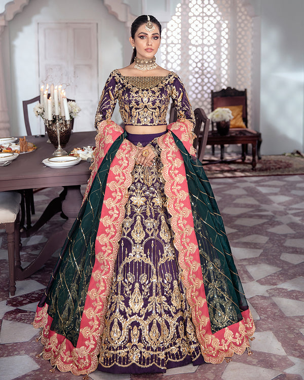 Gulaal | Wedding Formals | KEHKSHAN EMBROIDERED NET 3-PIECE SUIT WS-14 by Gulaal - Designer Dress - Type: Ladies Clothes - Available at Libayah - 100% Original