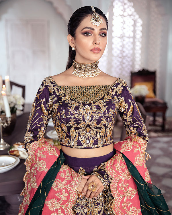 Gulaal | Wedding Formals | KEHKSHAN EMBROIDERED NET 3-PIECE SUIT WS-14 by Gulaal - Designer Dress - Type: Ladies Clothes - Available at Libayah - 100% Original