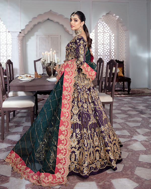 Gulaal | Wedding Formals | KEHKSHAN EMBROIDERED NET 3-PIECE SUIT WS-14 by Gulaal - Designer Dress - Type: Ladies Clothes - Available at Libayah - 100% Original