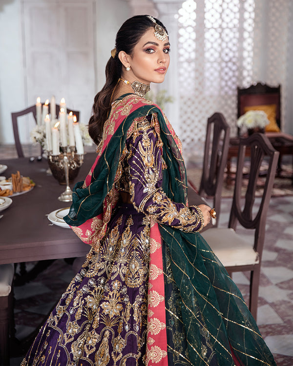 Gulaal | Wedding Formals | KEHKSHAN EMBROIDERED NET 3-PIECE SUIT WS-14 by Gulaal - Designer Dress - Type: Ladies Clothes - Available at Libayah - 100% Original