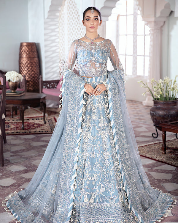 Gulaal | Wedding Formals | Mehnaaz Embroidered Net 3-Piece Suit WS-13 by Gulaal - Designer Dress - Type: Ladies Clothes - Available at Libayah - 100% Original