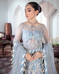 Gulaal | Wedding Formals | Mehnaaz Embroidered Net 3-Piece Suit WS-13 by Gulaal - Designer Dress - Type: Ladies Clothes - Available at Libayah - 100% Original