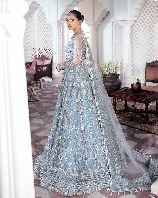 Gulaal | Wedding Formals | Mehnaaz Embroidered Net 3-Piece Suit WS-13 by Gulaal - Designer Dress - Type: Ladies Clothes - Available at Libayah - 100% Original