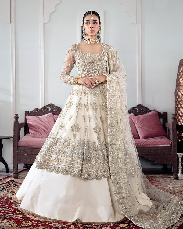 Gulaal | Wedding Formals | MEERAL EMBROIDERED NET 3-PIECE SUIT WS-22 by Gulaal - Designer Dress - Type: Ladies Clothes - Available at Libayah - 100% Original