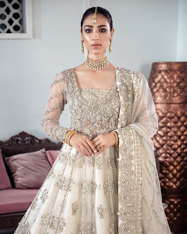 Gulaal | Wedding Formals | MEERAL EMBROIDERED NET 3-PIECE SUIT WS-22 by Gulaal - Designer Dress - Type: Ladies Clothes - Available at Libayah - 100% Original